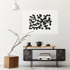 CHARCOAL CASCADE Peel and Stick Horizontal Poster
