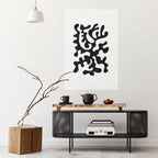 CHARCOAL CASCADE Peel and Stick Vertical Poster