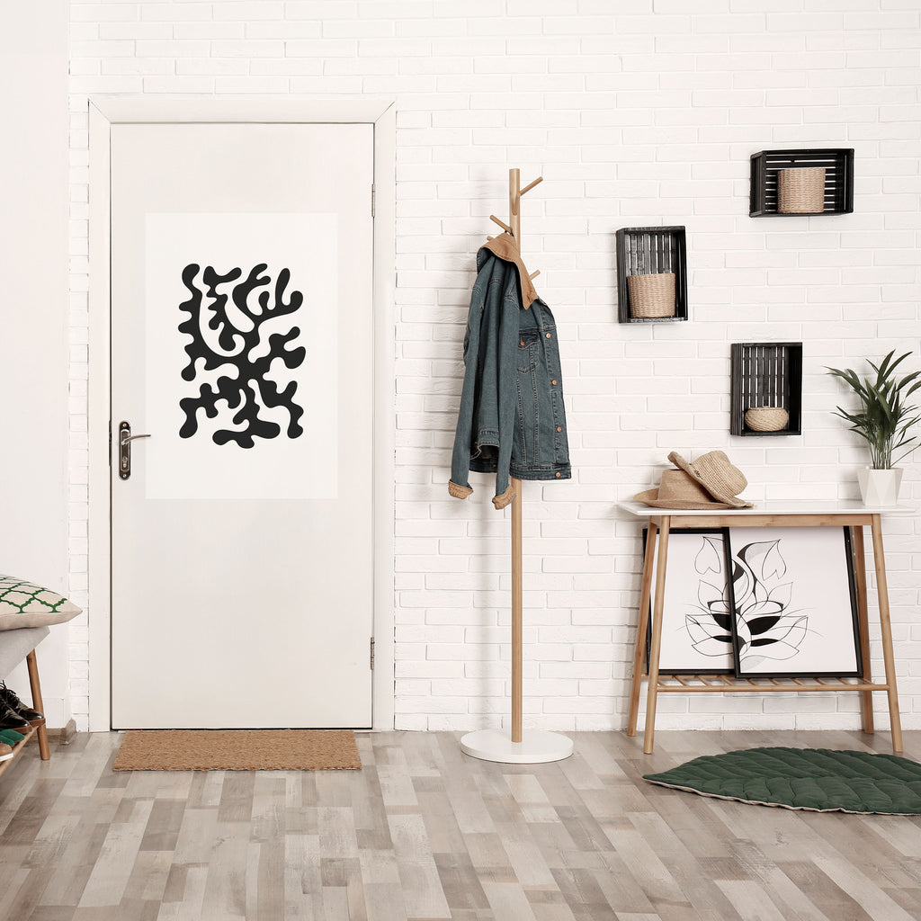 CHARCOAL CASCADE Peel and Stick Vertical Poster