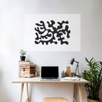 CHARCOAL CASCADE Peel and Stick Horizontal Poster