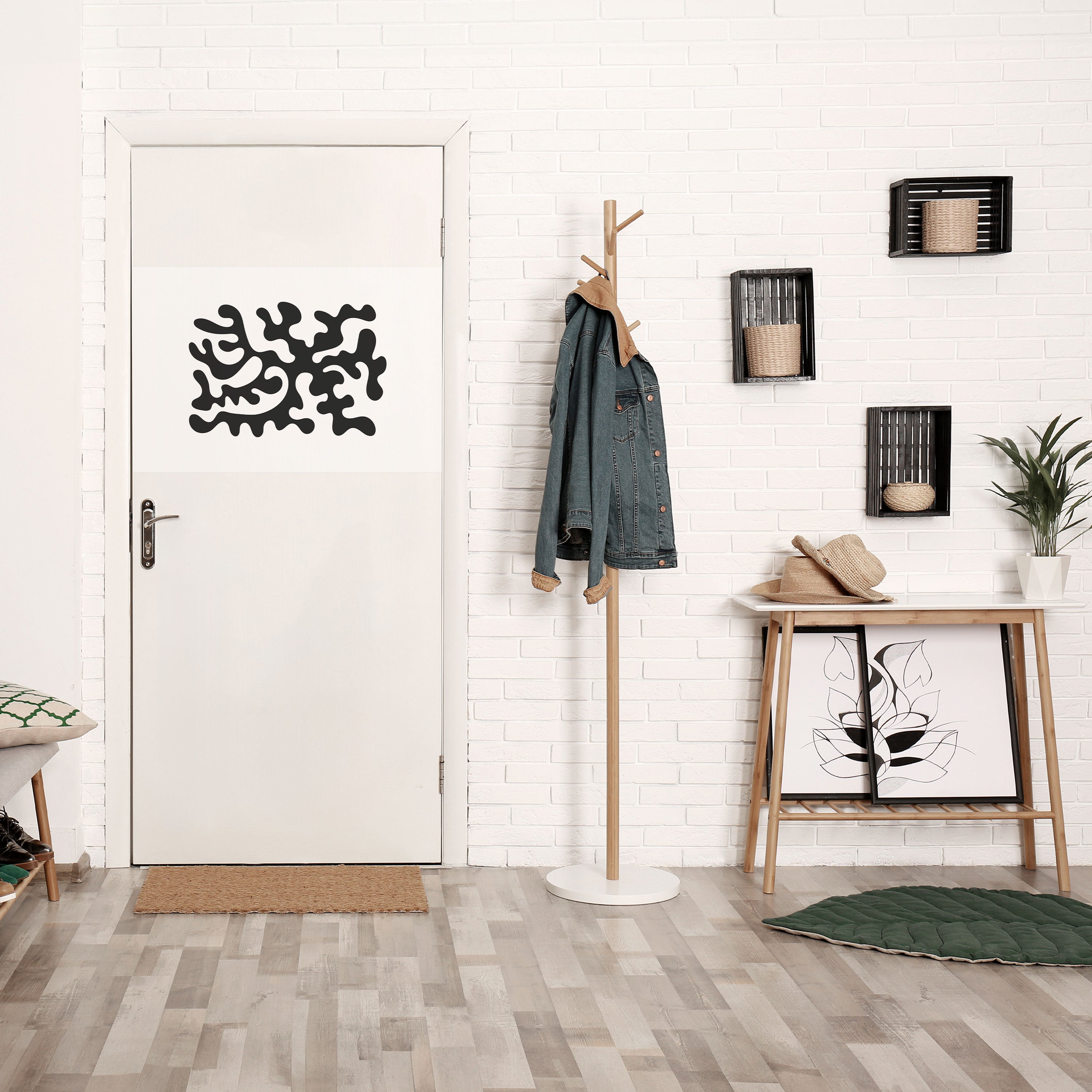 Póster horizontal autoadhesivo "CARCOAL CASCADE"