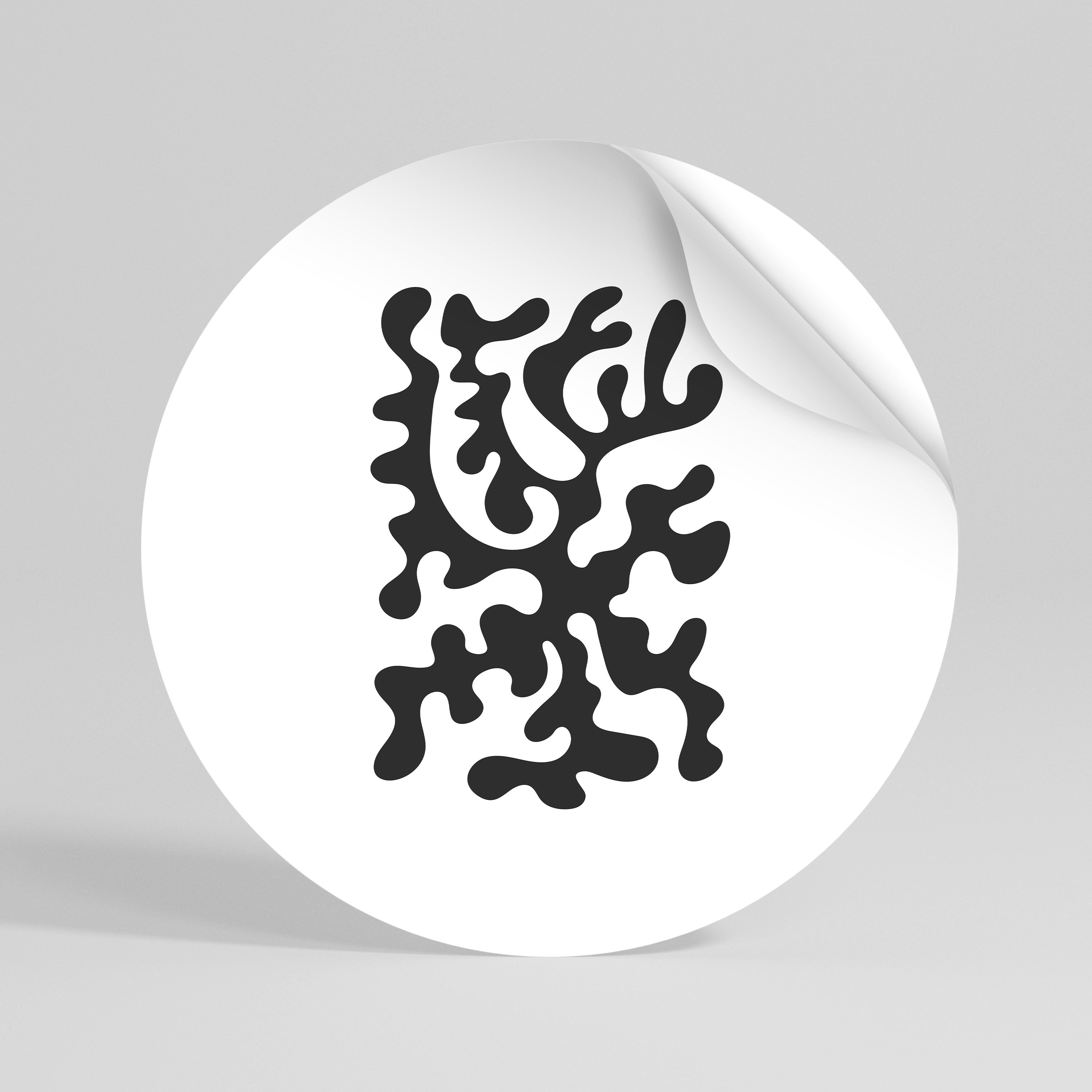 CHARCOAL CASCADE Vinilo adhesivo redondo