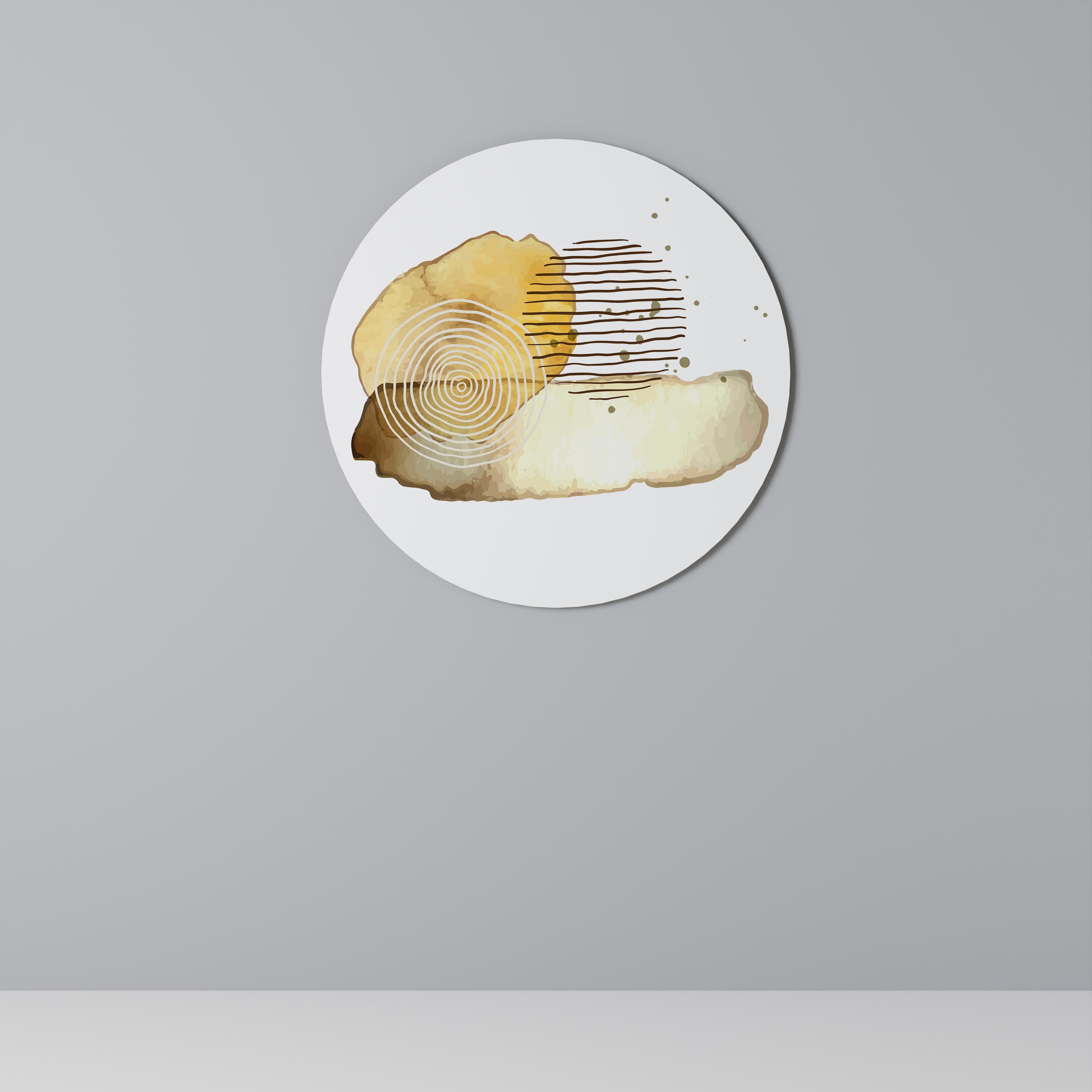 TRANSCENDENT TONES Round Wall Art