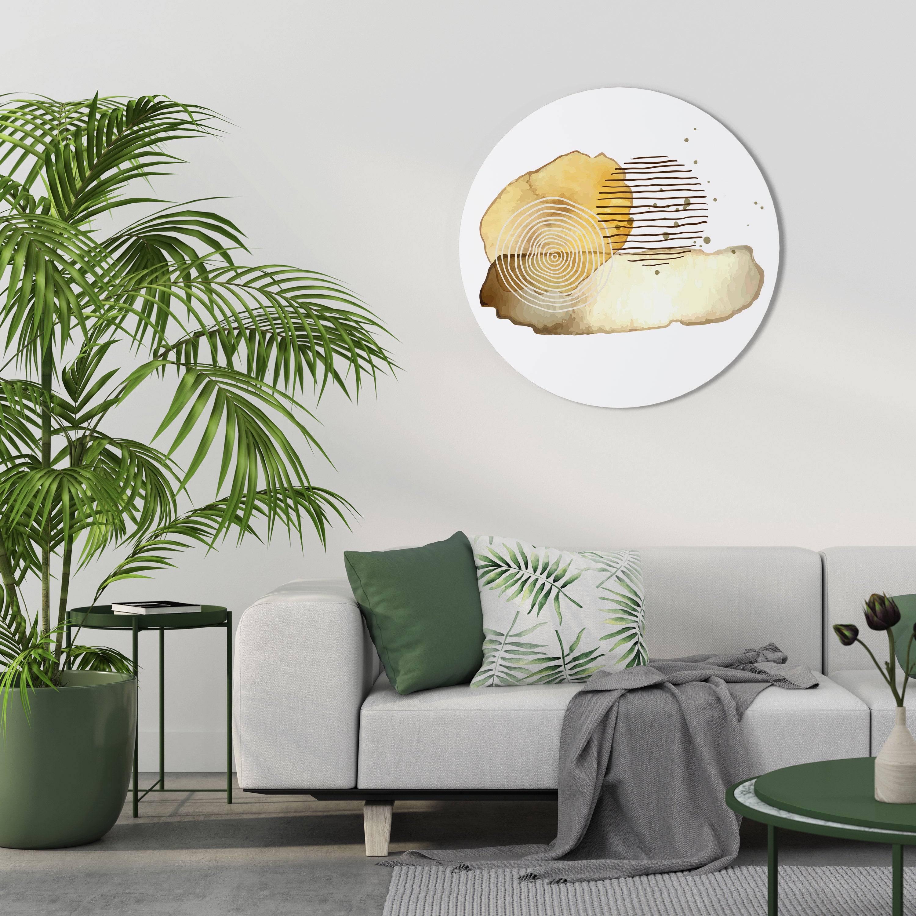 TRANSCENDENT TONES Round Wall Art