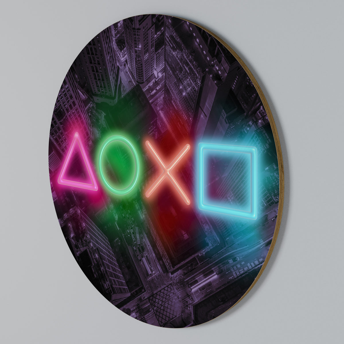 CYBERPUNK CHRONICLE Arte de pared redondo