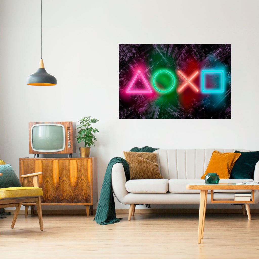 Póster horizontal autoadhesivo de CRÓNICA CYBERPUNK