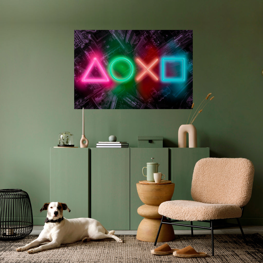 Póster horizontal autoadhesivo de CRÓNICA CYBERPUNK