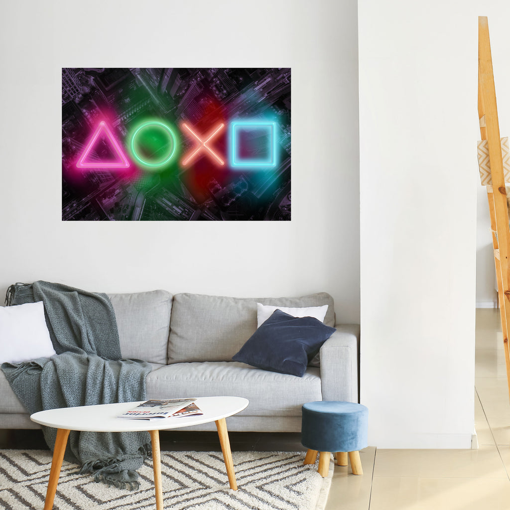 Póster horizontal autoadhesivo de CRÓNICA CYBERPUNK