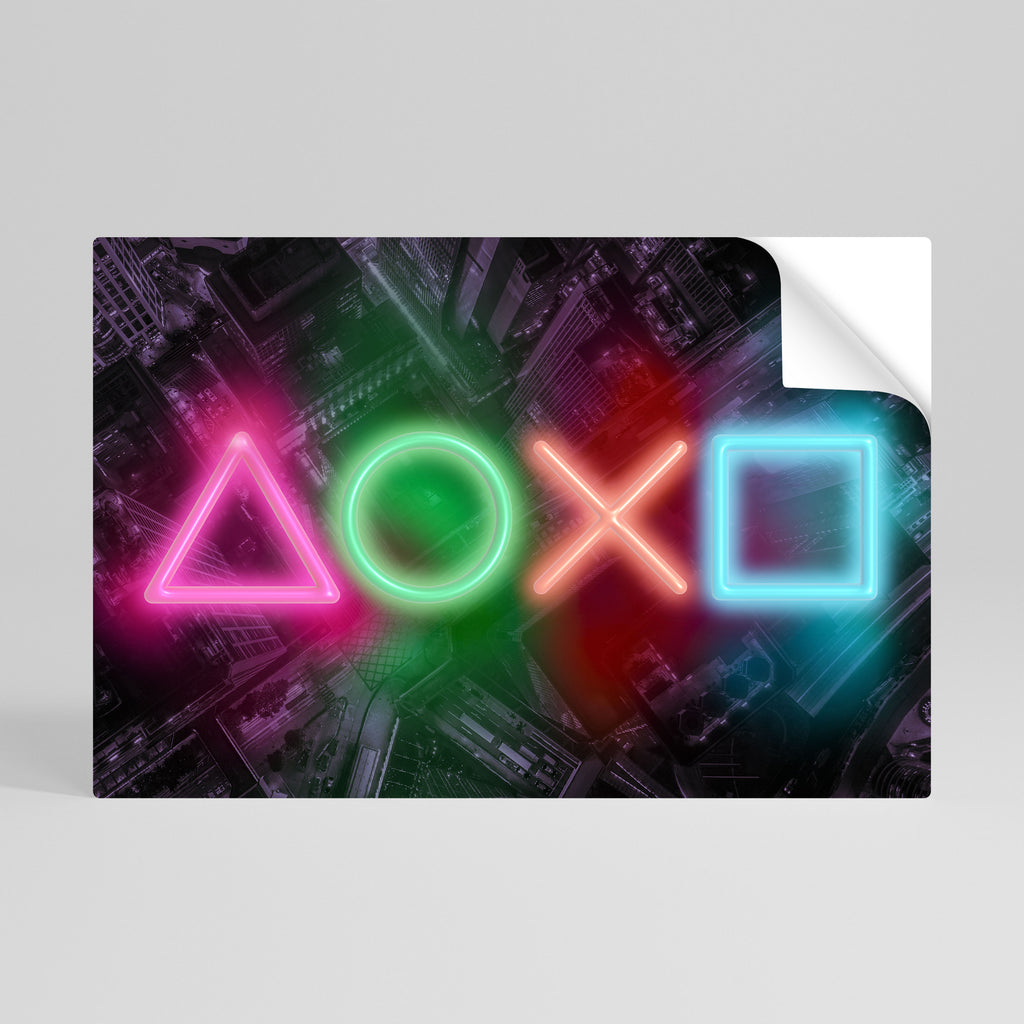 Póster horizontal autoadhesivo de CRÓNICA CYBERPUNK