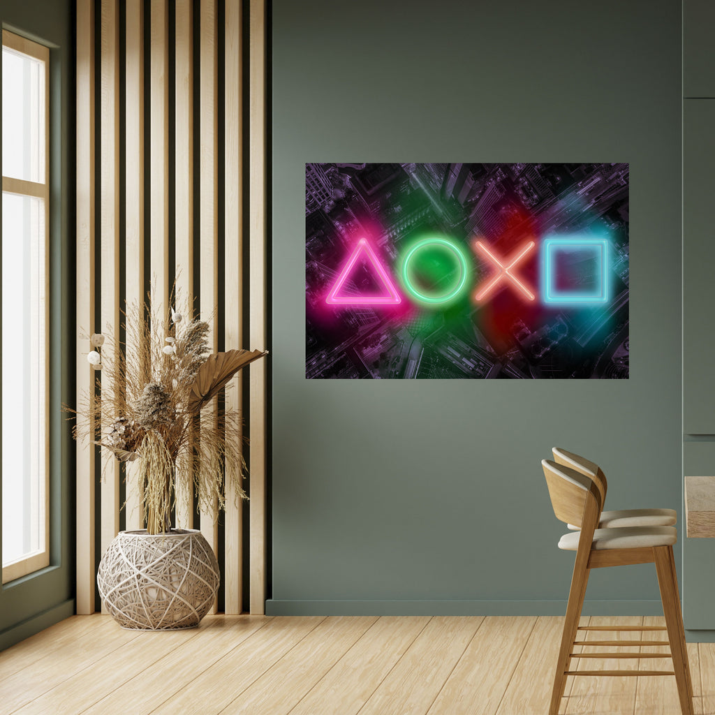 Póster horizontal autoadhesivo de CRÓNICA CYBERPUNK