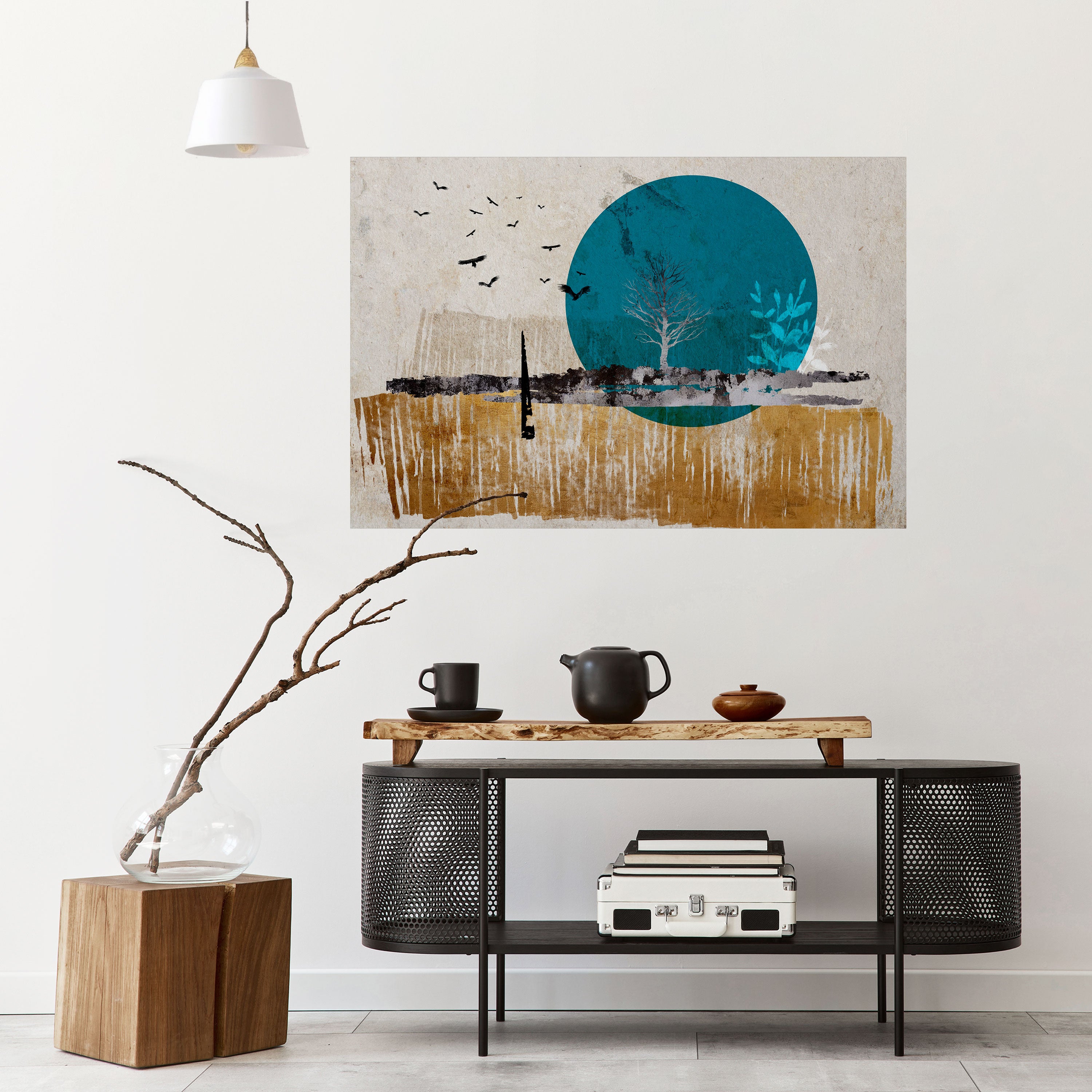 VIAJE ATEMPORAL Póster horizontal autoadhesivo