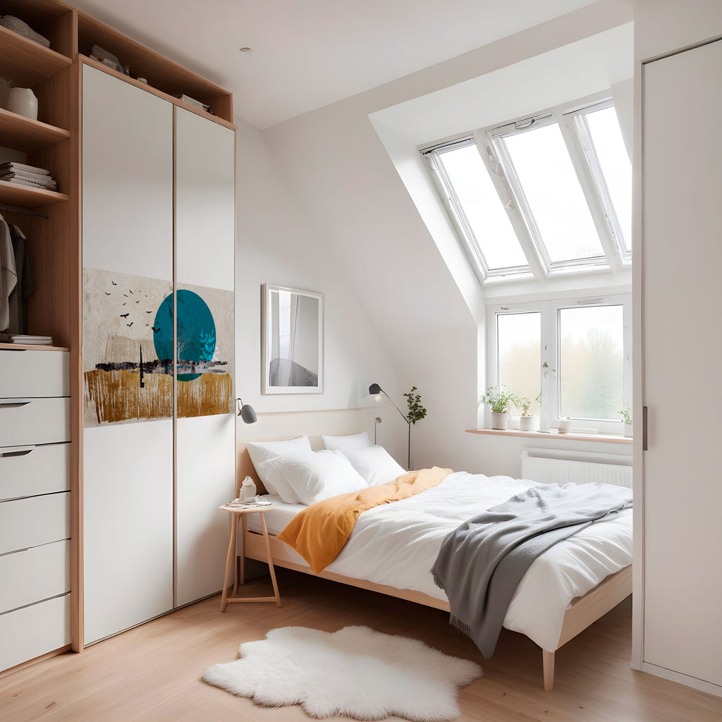 VIAJE ATEMPORAL Póster horizontal autoadhesivo