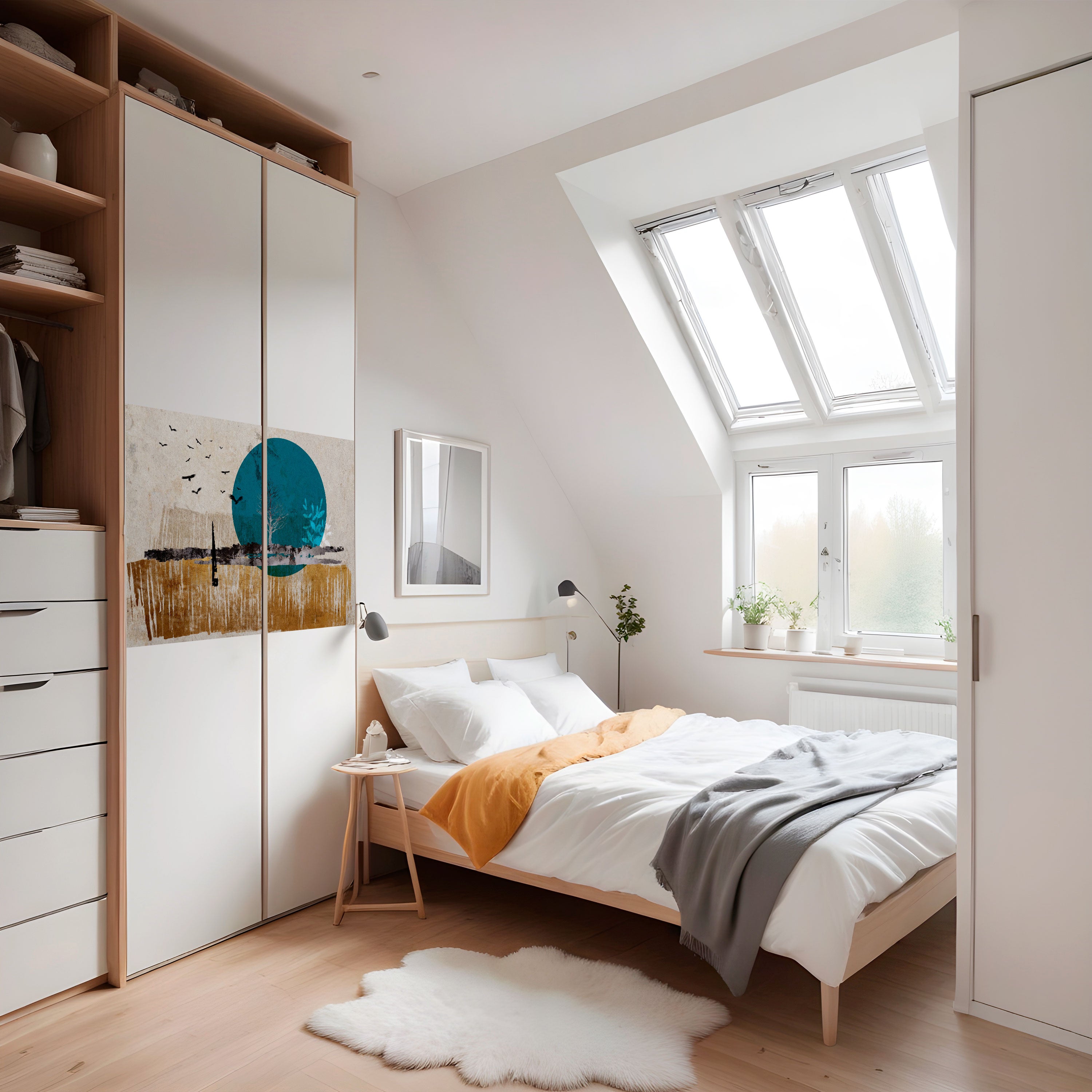 VIAJE ATEMPORAL Póster horizontal autoadhesivo