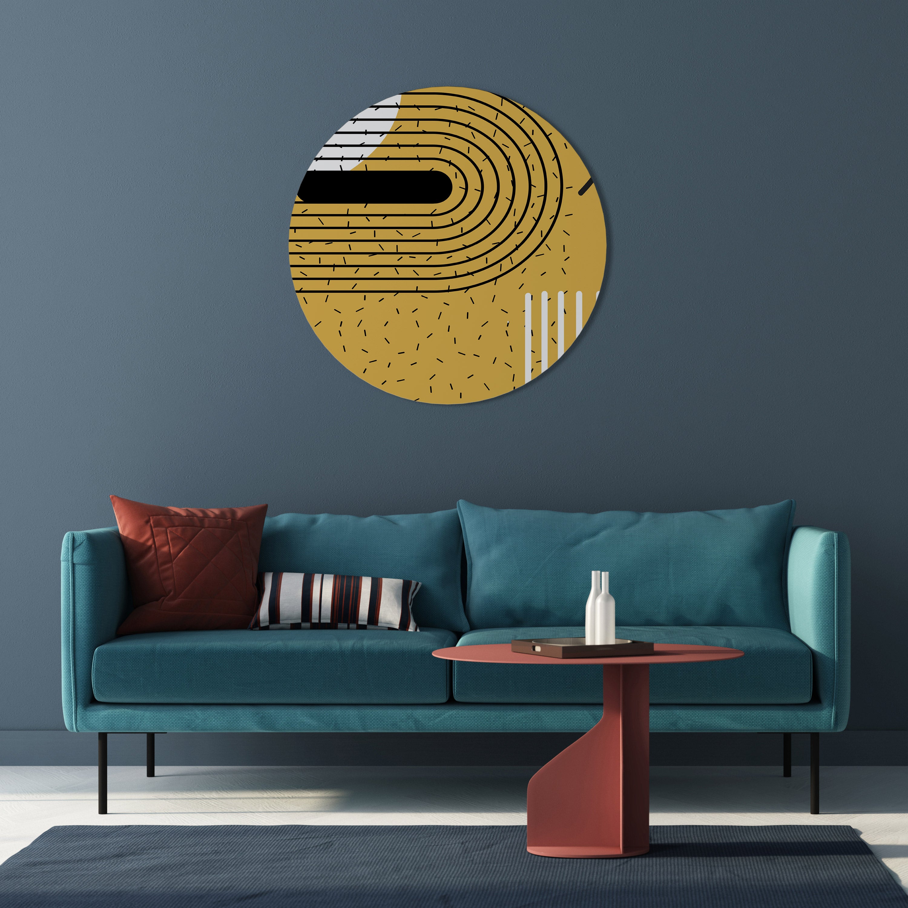 SHAPESHIFT SYMPHONY Round Wall Art