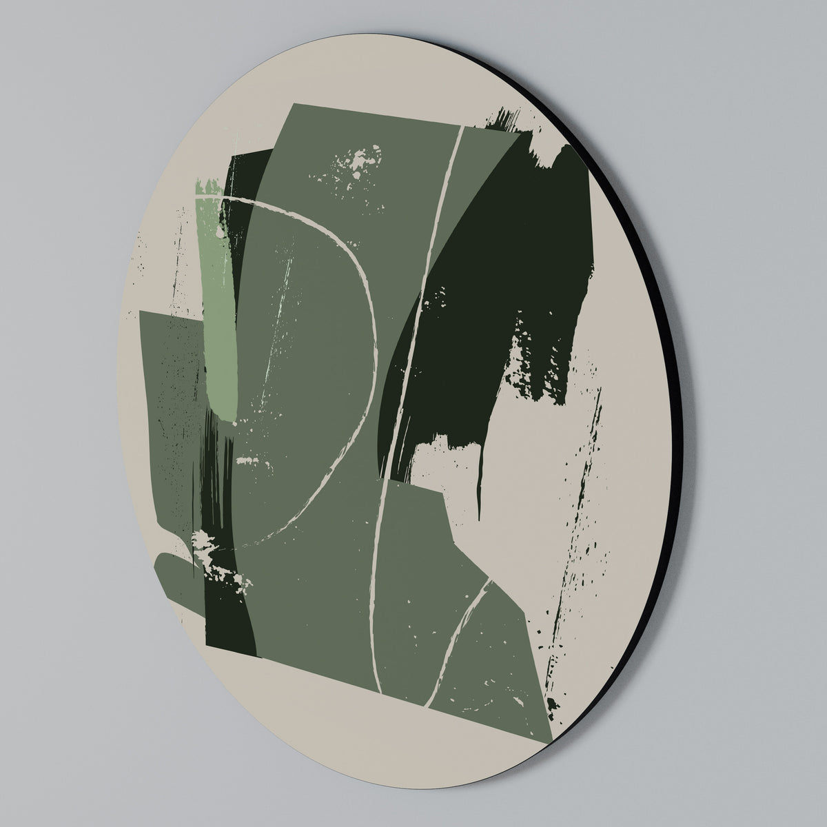 EVERGREEN ESCAPE Arte de pared redondo