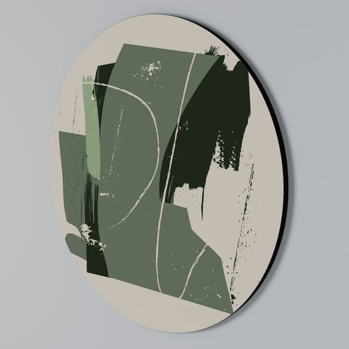 EVERGREEN ESCAPE Arte de pared redondo