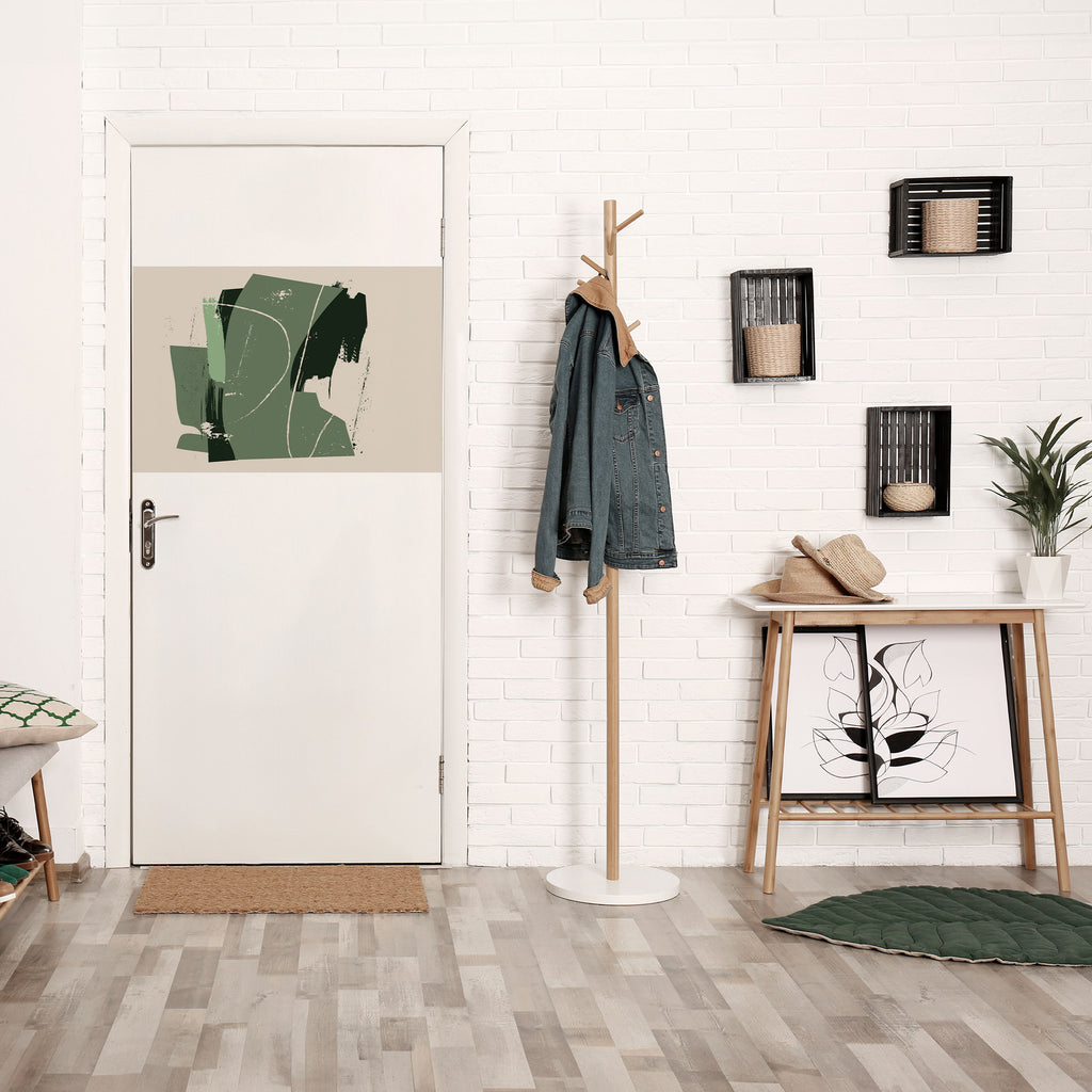 Póster horizontal autoadhesivo de ESCAPE DE HOJAS VERDES