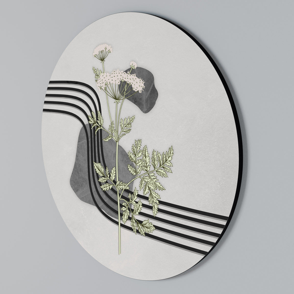 HERACLEUM ARRAY Arte de pared redondo