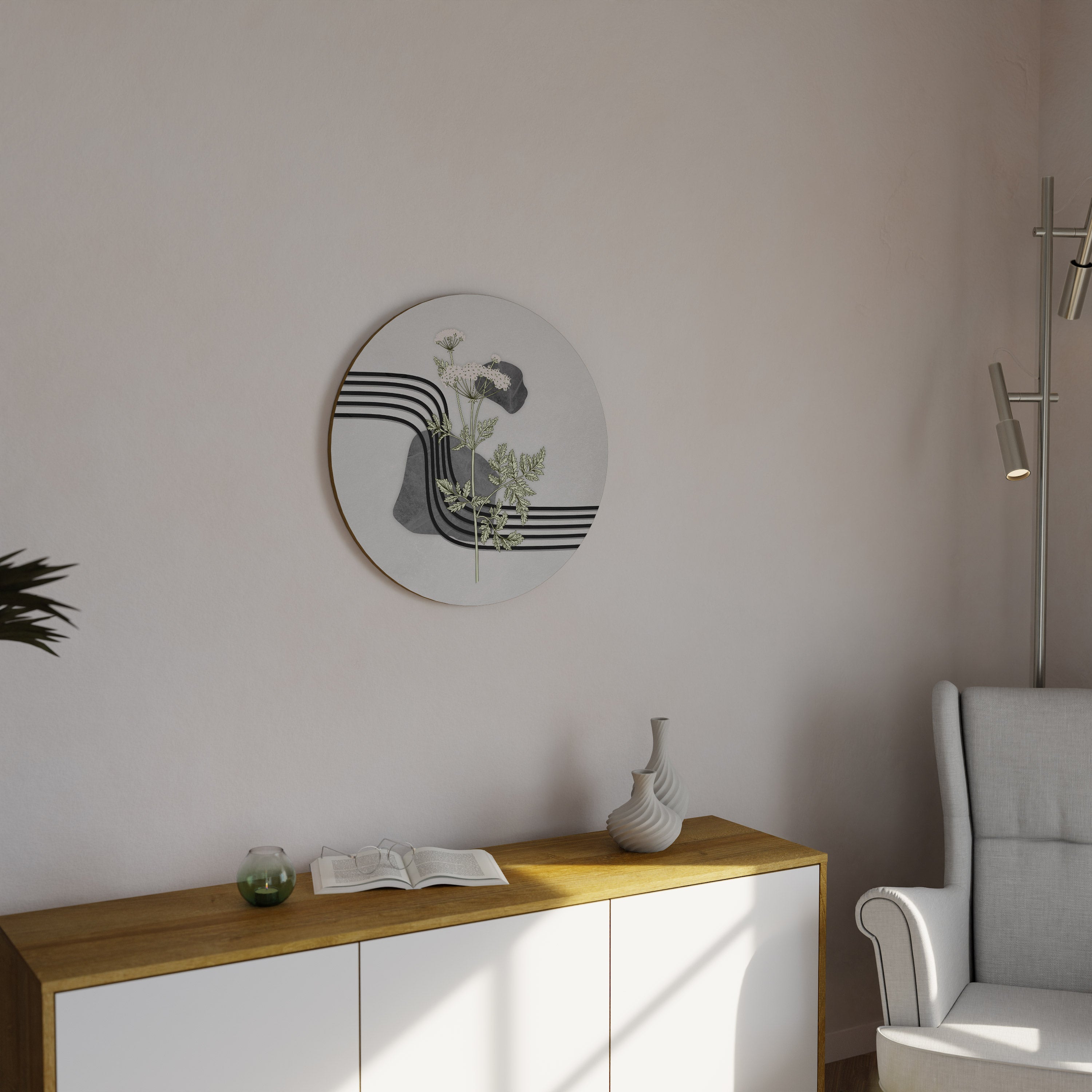 HERACLEUM ARRAY Round Wall Art