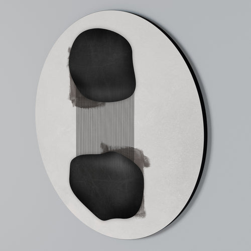 BLACK OVERTURE Arte de pared redondo