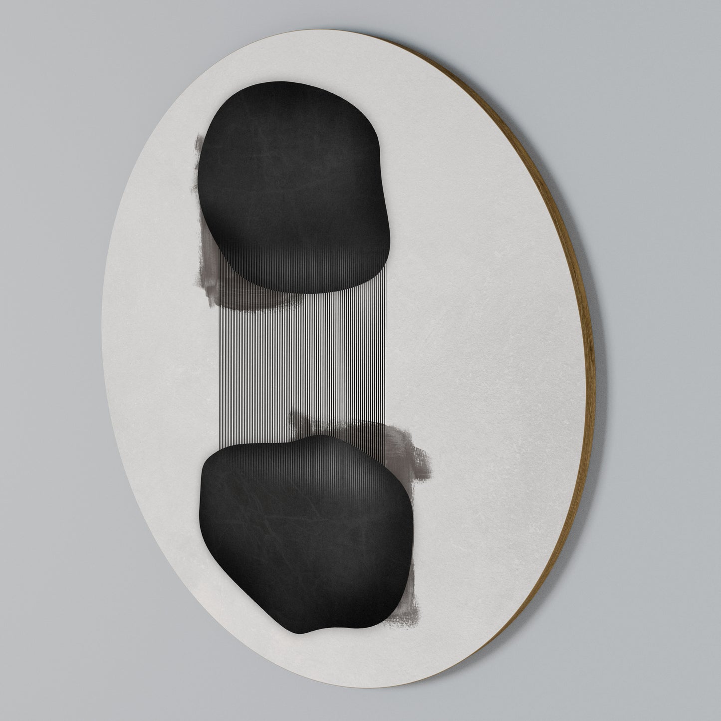 BLACK OVERTURE Arte de pared redondo