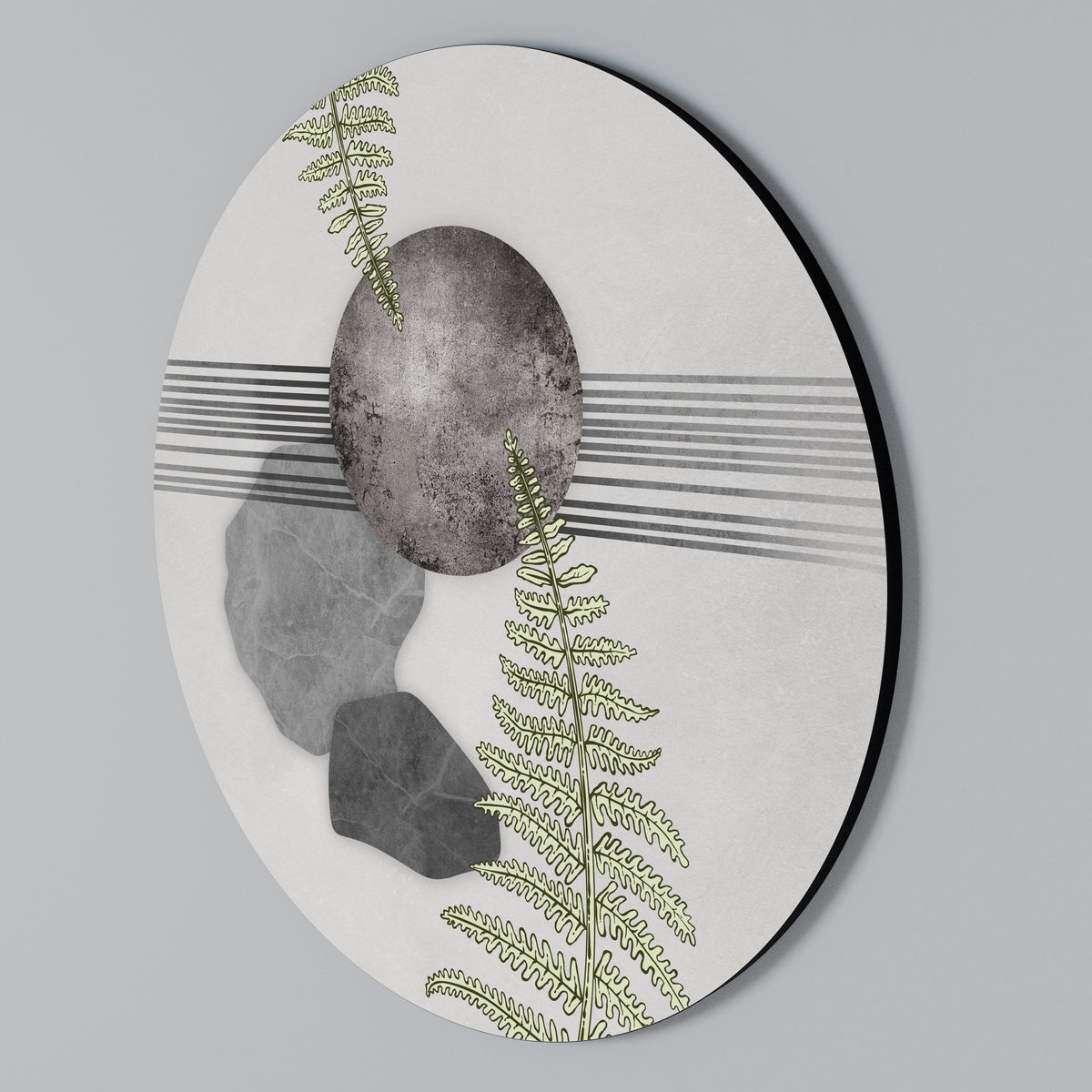 FERN MELANCHOLY Arte de pared redondo