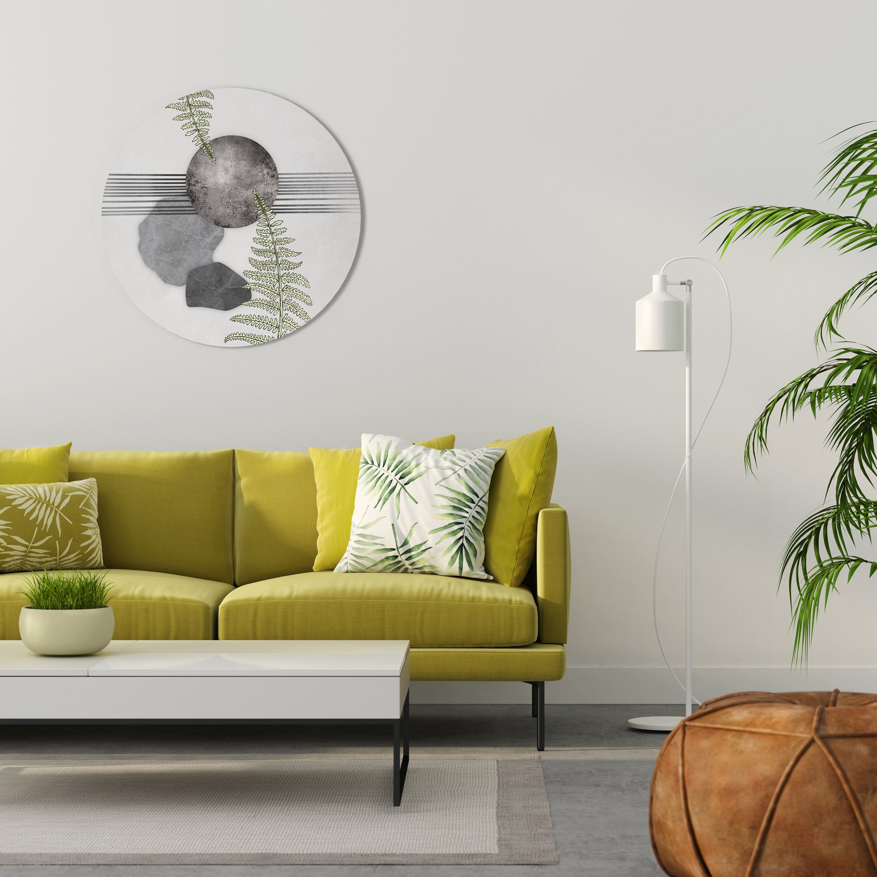 FERN MELANCHOLY Round Wall Art