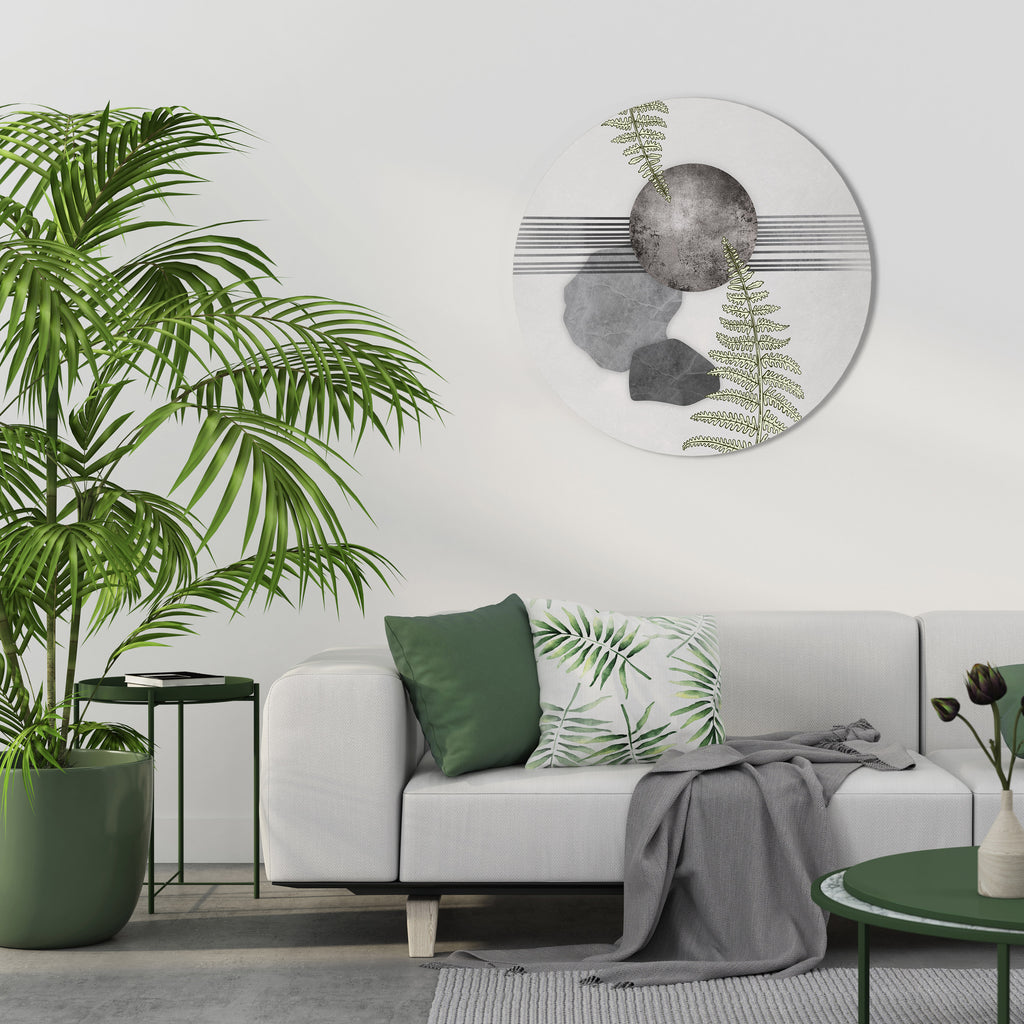 FERN MELANCHOLY Round Wall Art