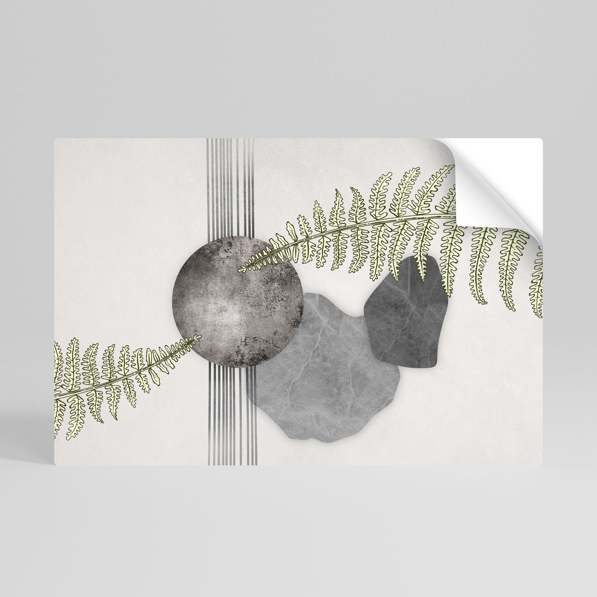 FERN MELANCHOLY Peel and Stick Horizontal Poster
