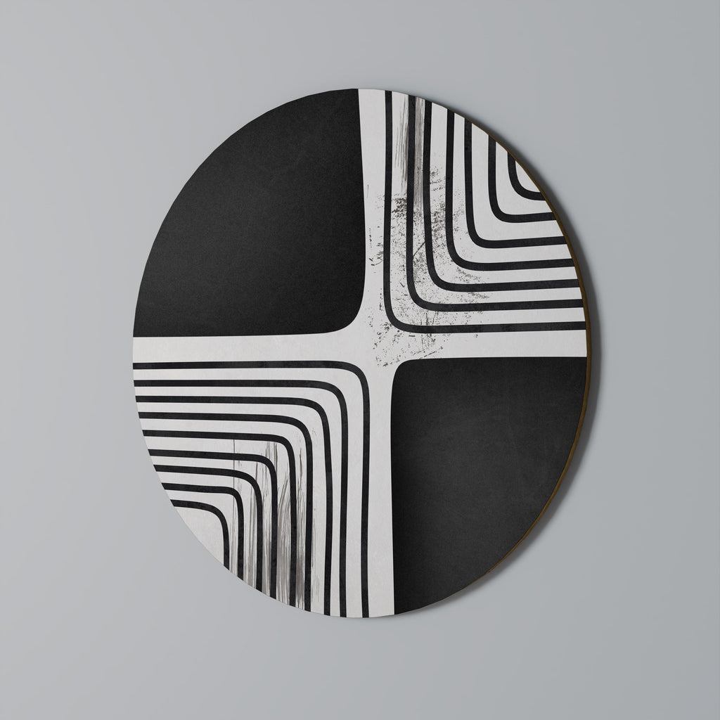 DARKSIDE OF THE LINE Round Wall Art