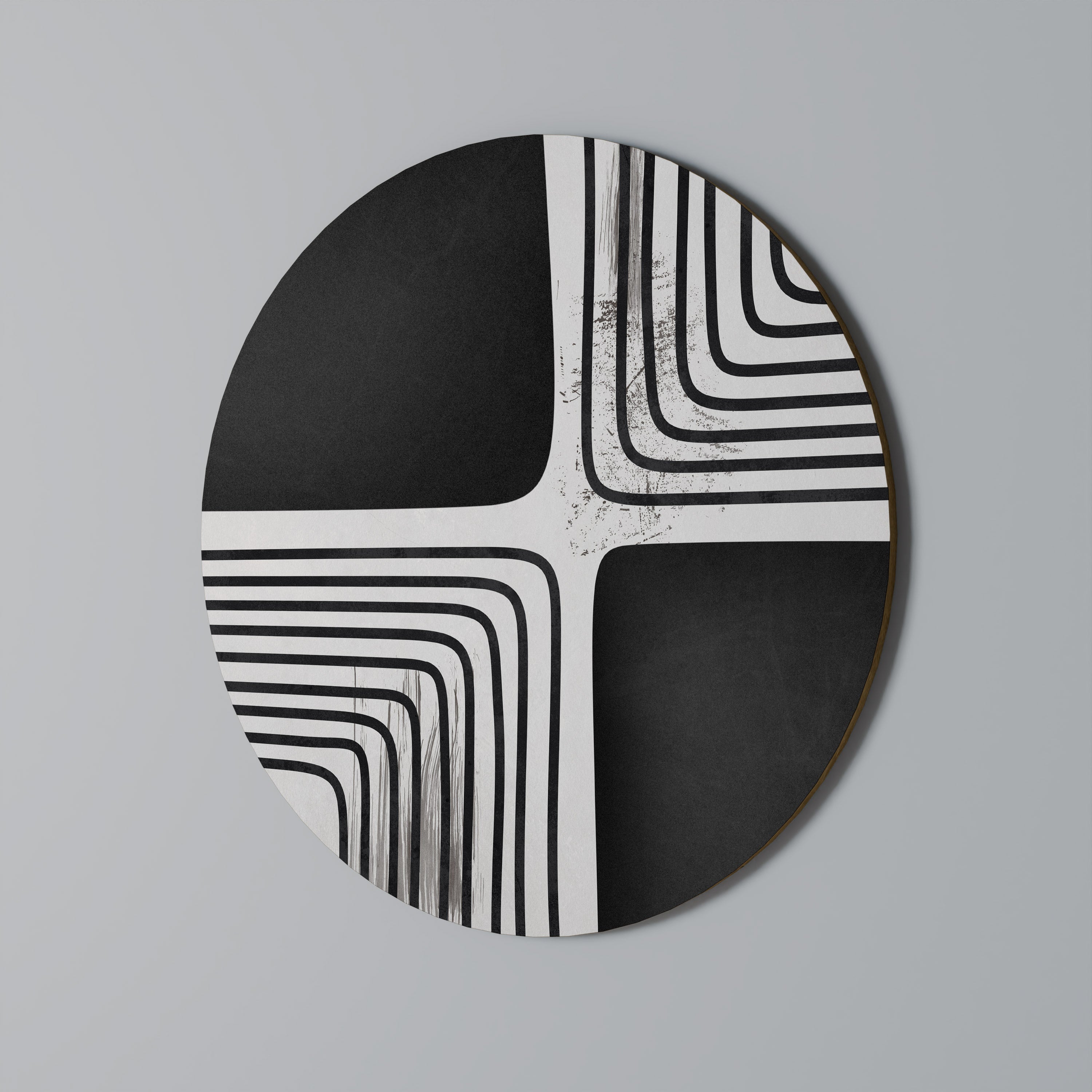 DARKSIDE OF THE LINE Round Wall Art