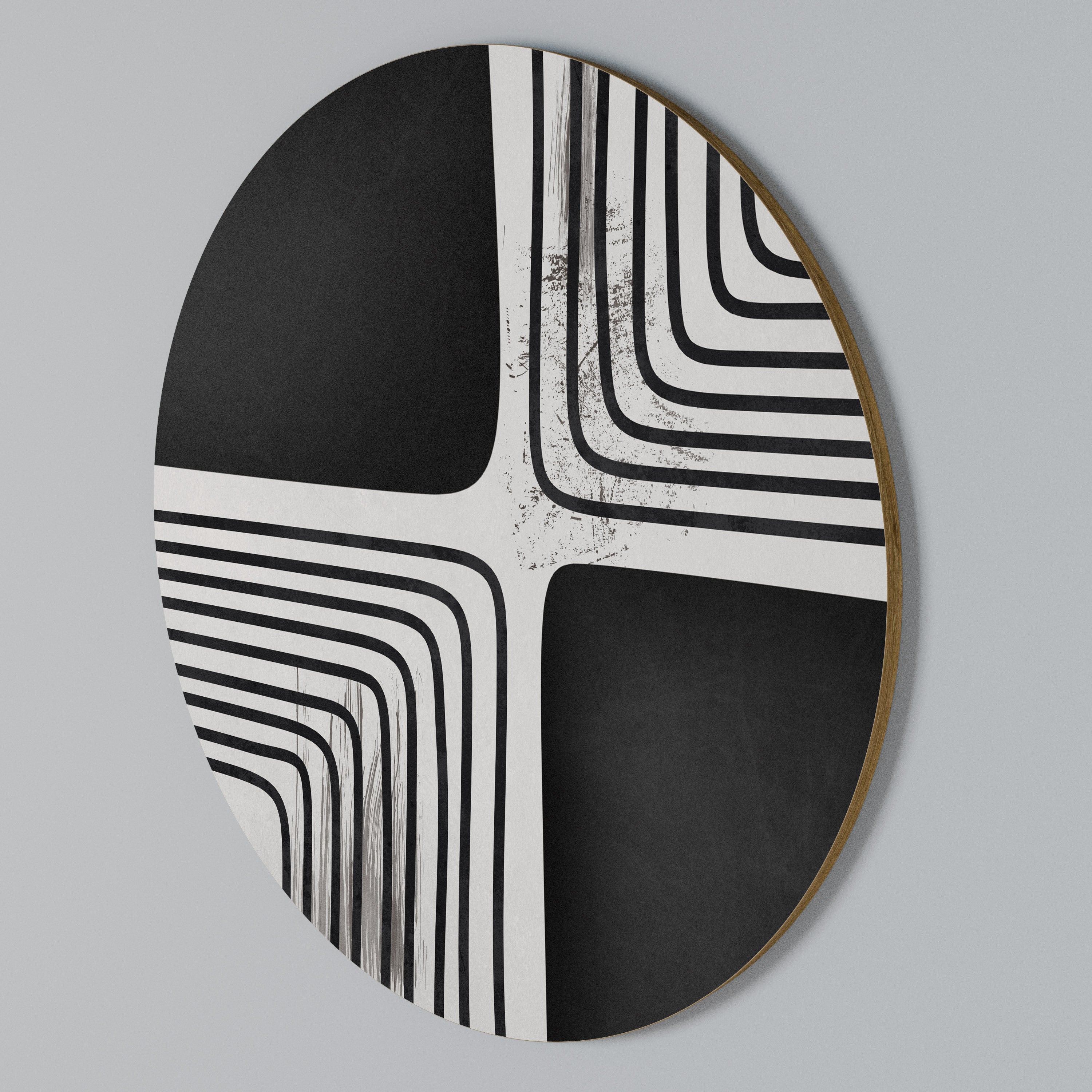 DARKSIDE OF THE LINE Round Wall Art