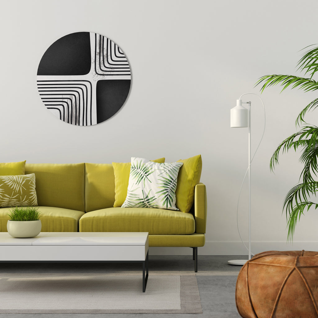 DARKSIDE OF THE LINE Round Wall Art