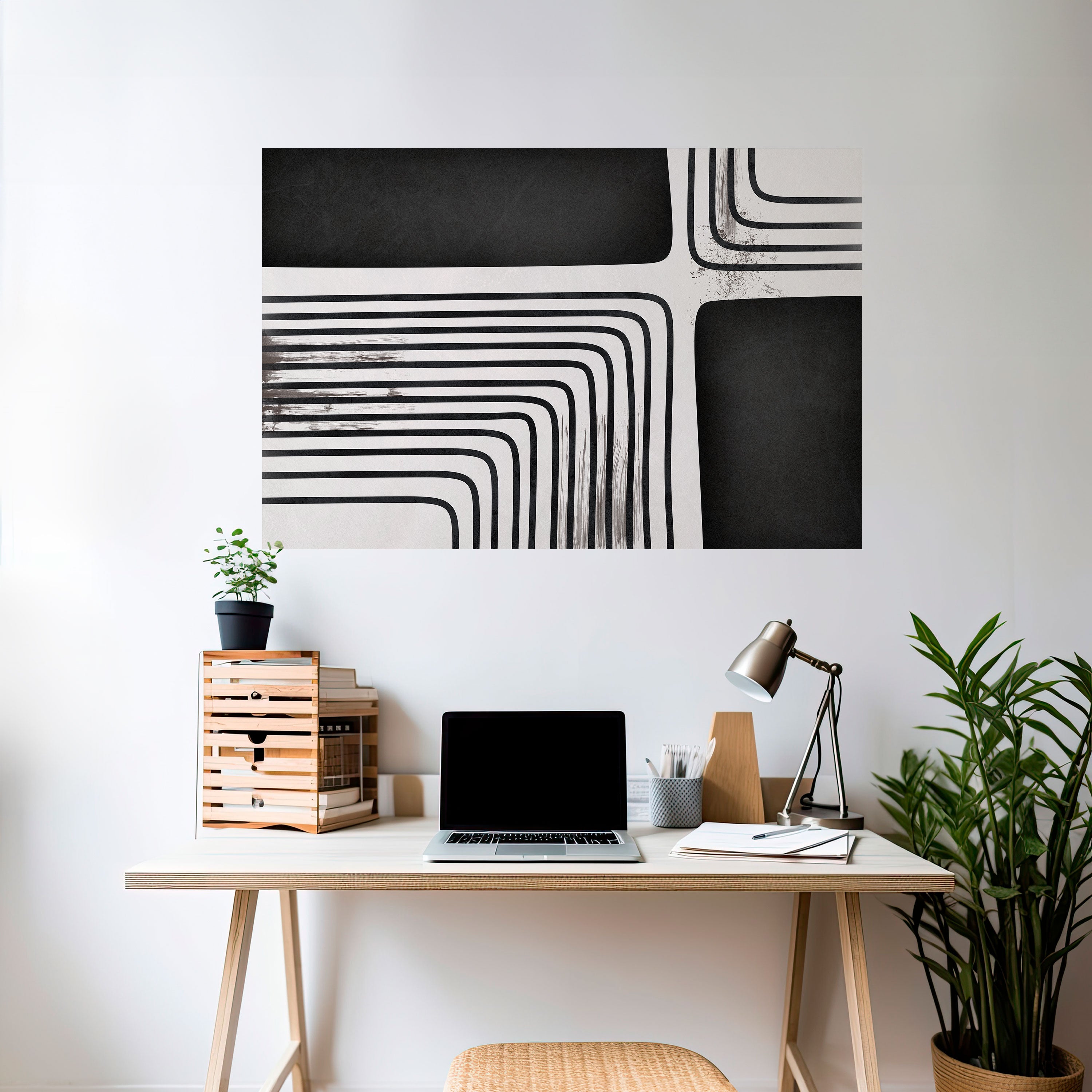 Póster horizontal autoadhesivo "El lado oscuro de la línea"