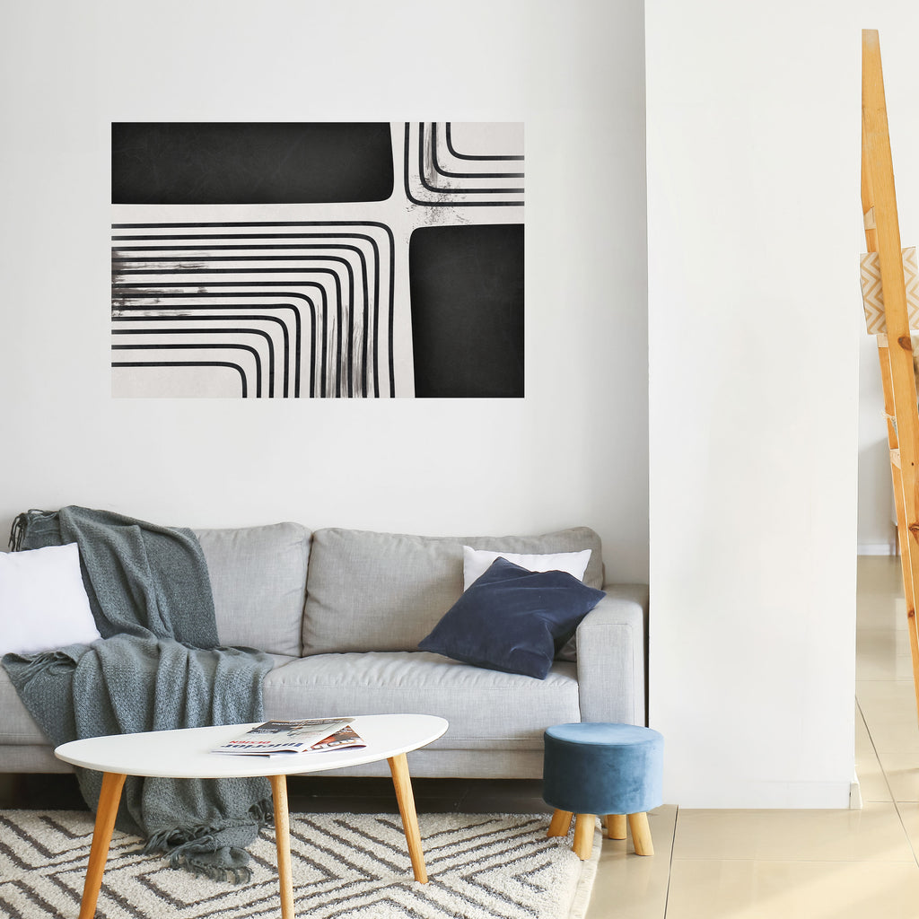 Póster horizontal autoadhesivo "El lado oscuro de la línea"