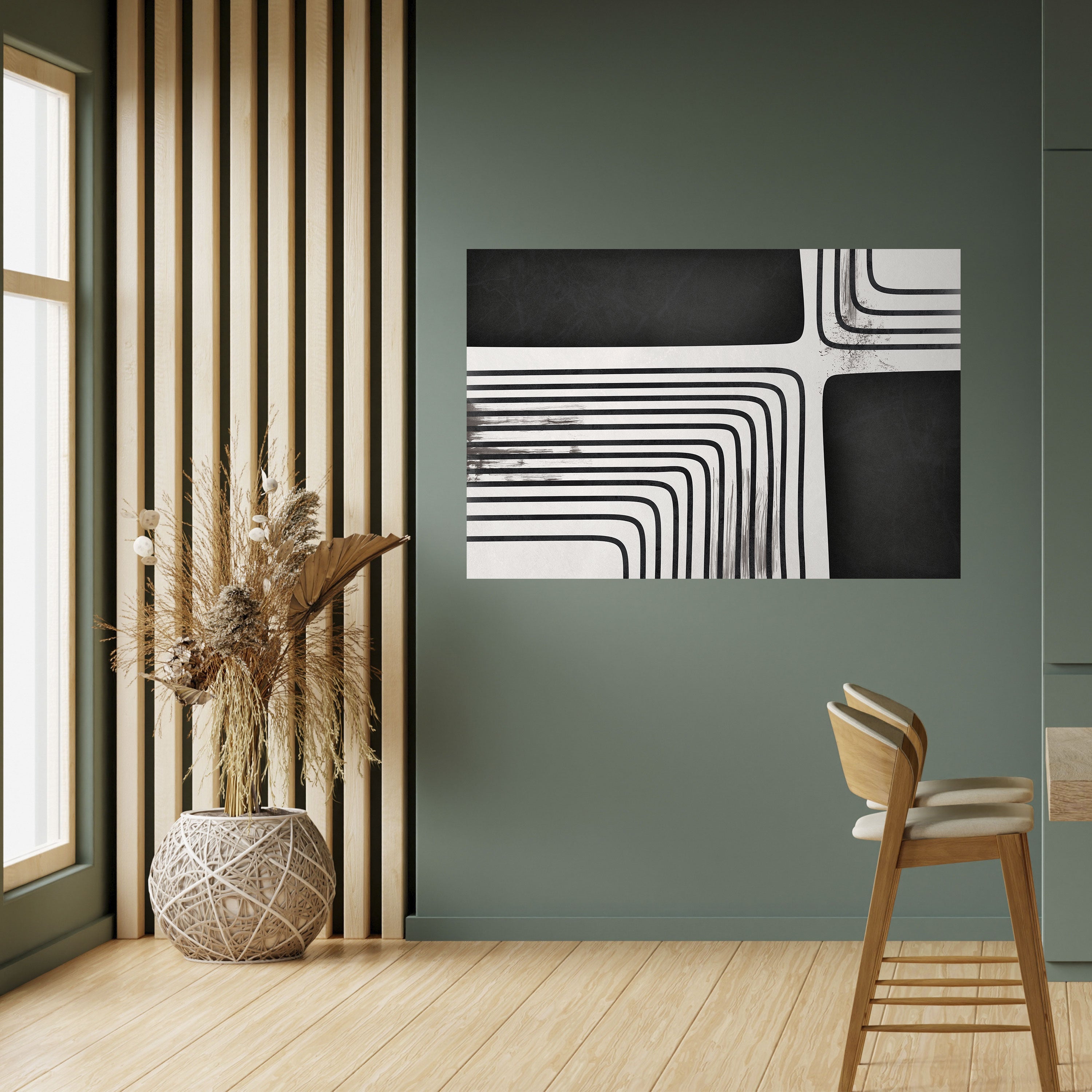 Póster horizontal autoadhesivo "El lado oscuro de la línea"