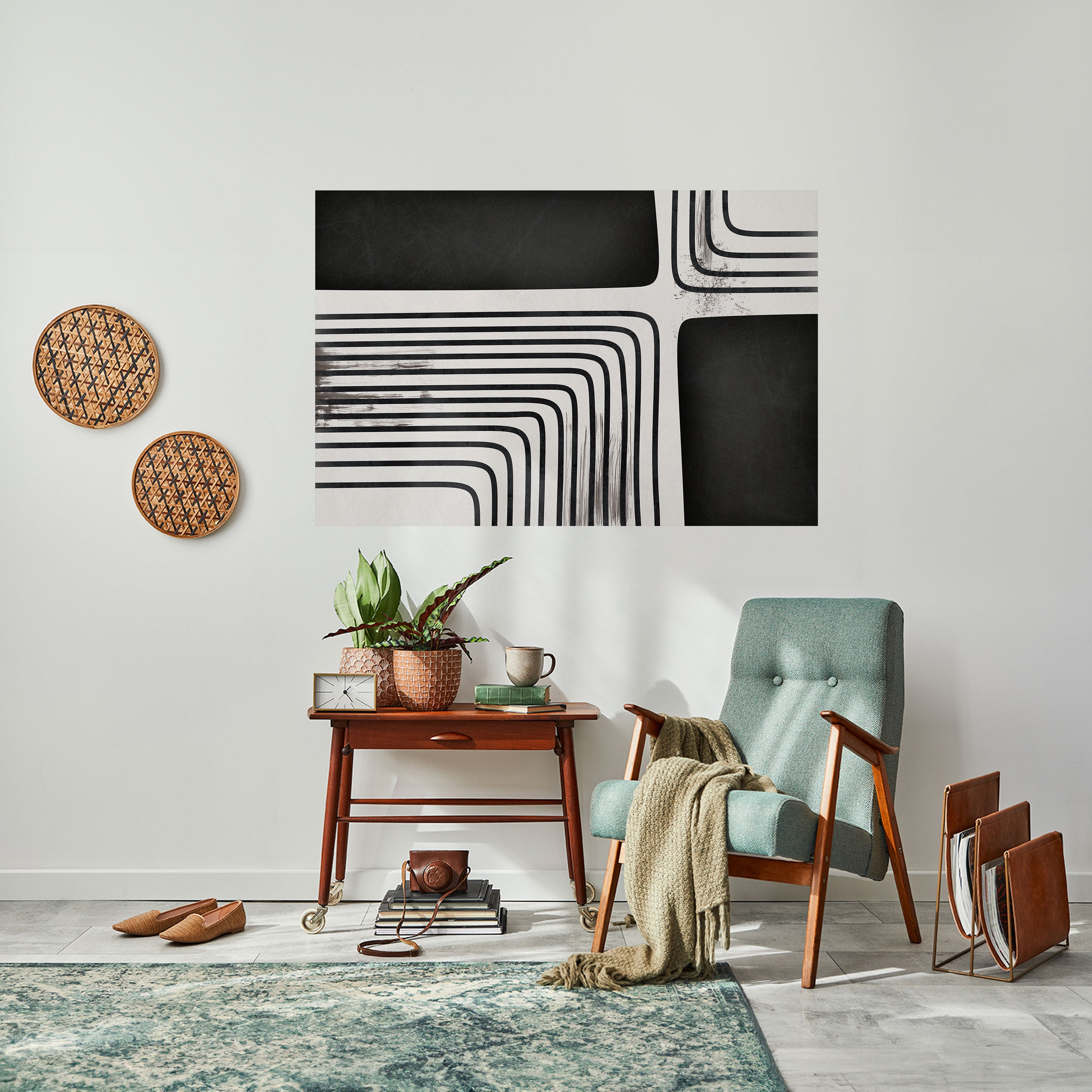 Póster horizontal autoadhesivo "El lado oscuro de la línea"