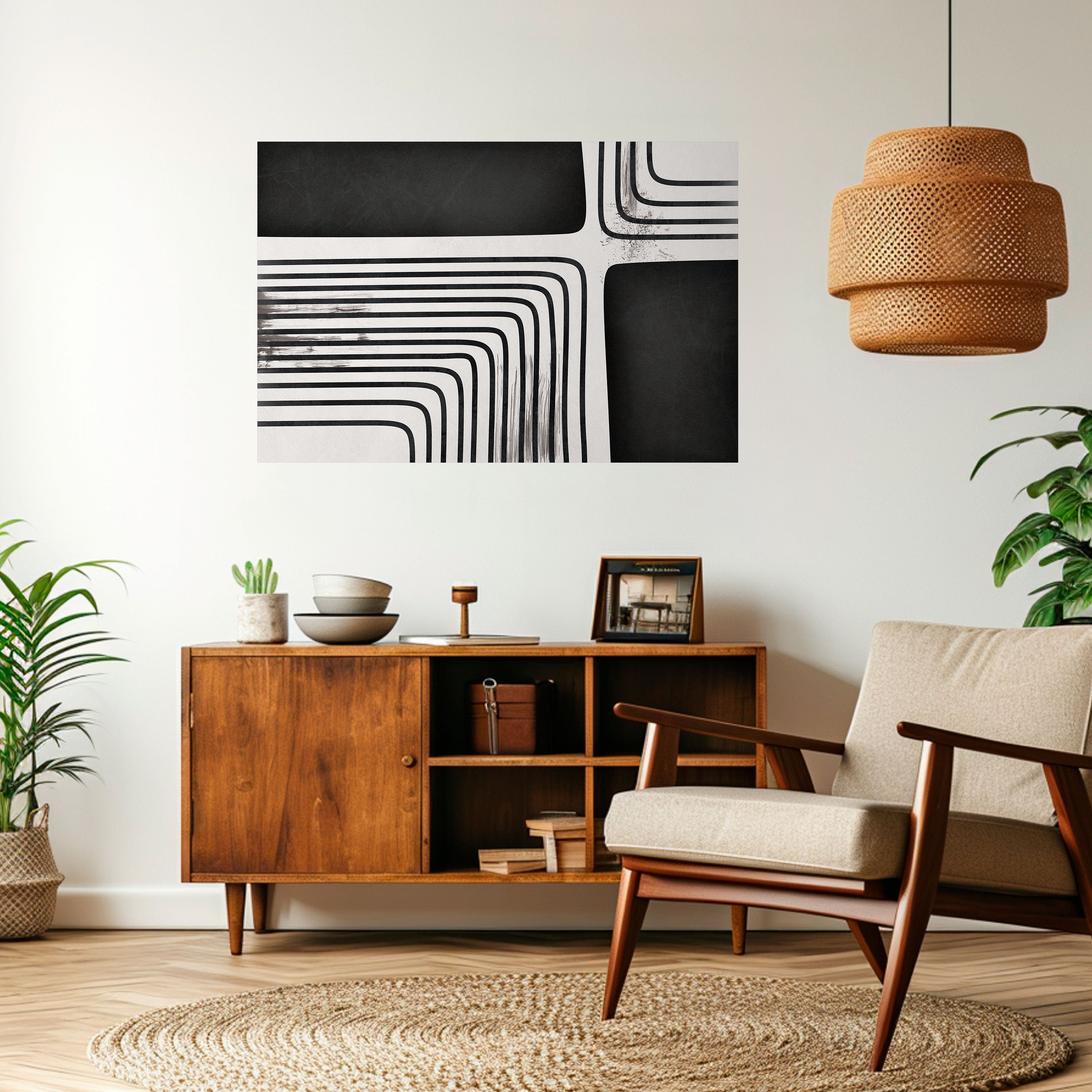 Póster horizontal autoadhesivo "El lado oscuro de la línea"