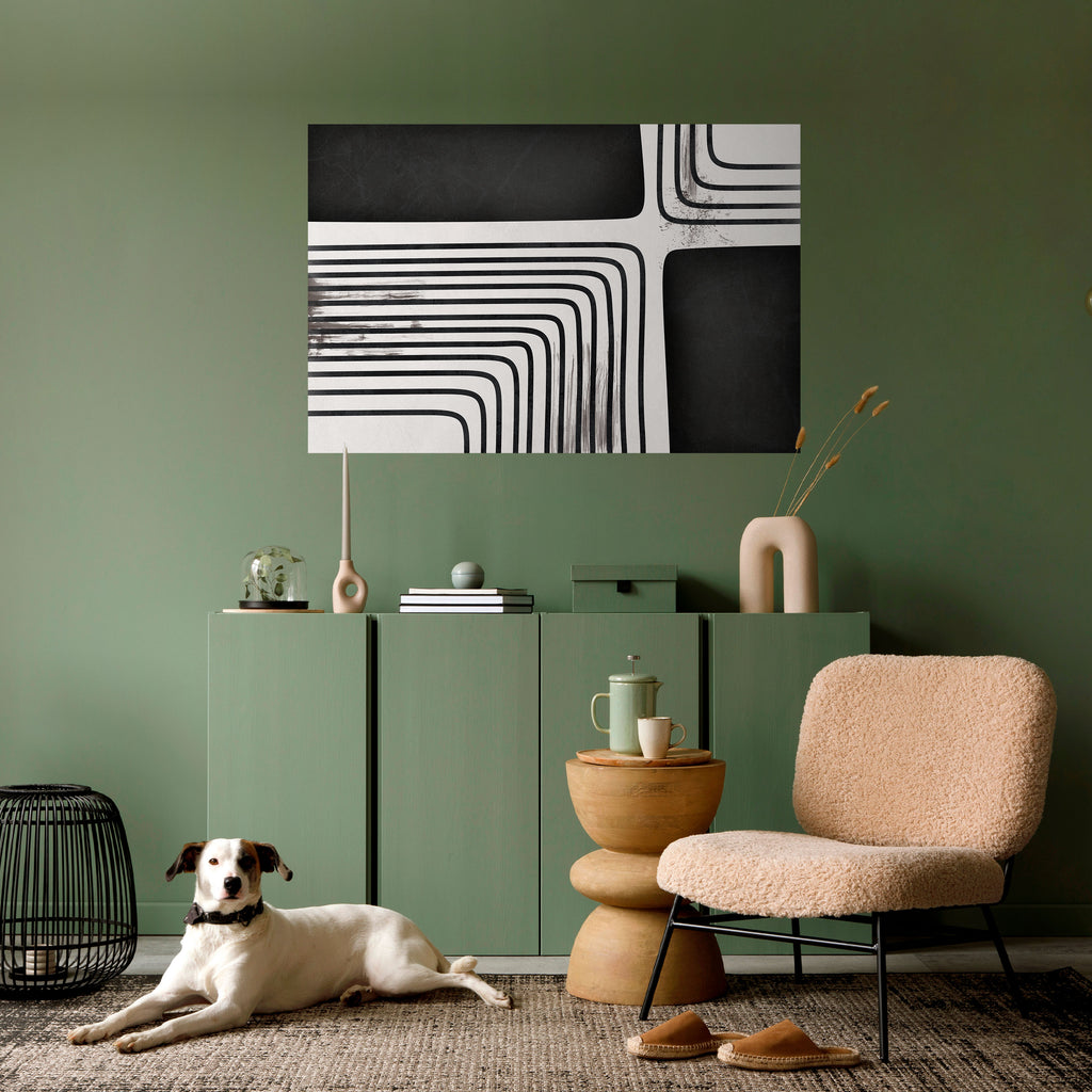 Póster horizontal autoadhesivo "El lado oscuro de la línea"