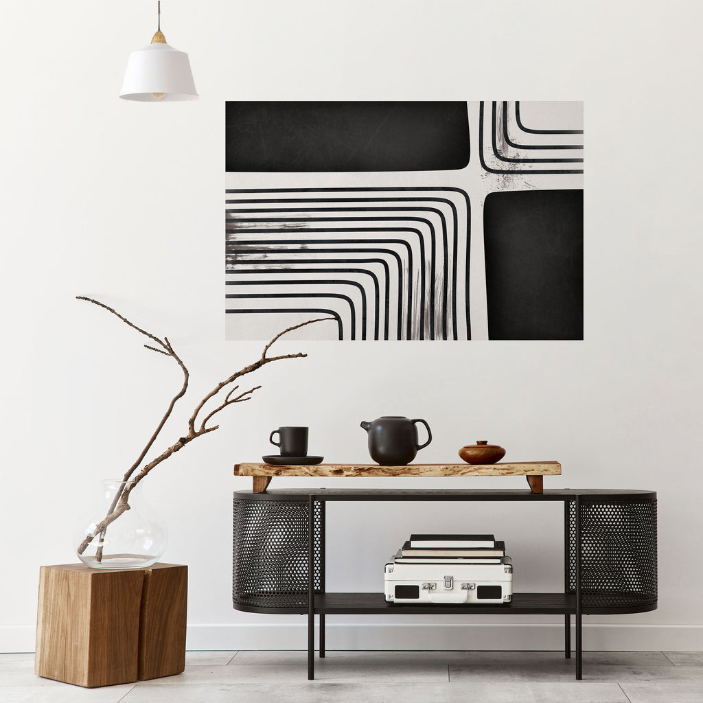 Póster horizontal autoadhesivo "El lado oscuro de la línea"