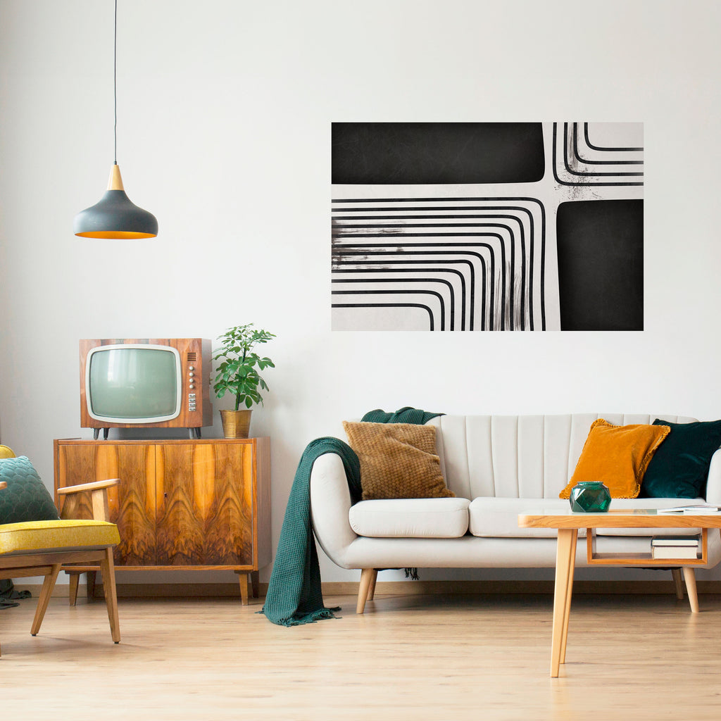 Póster horizontal autoadhesivo "El lado oscuro de la línea"