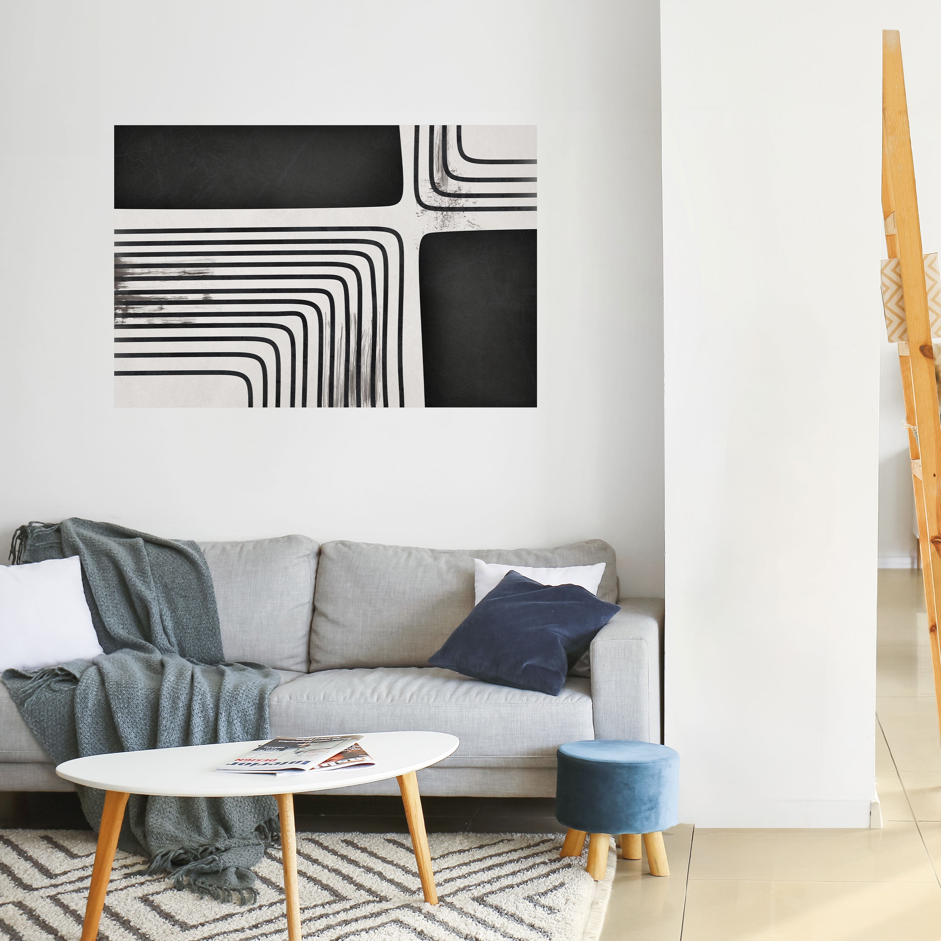 Póster horizontal autoadhesivo "El lado oscuro de la línea"