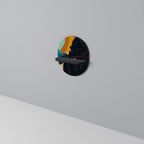 SILHOUETTE SONATA Oval Art Shelf In Black Finish