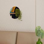 SILHOUETTE SONATA Estante Ovalado Decorativo en Efecto Roble