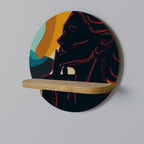 SILHOUETTE SONATA Estante Redondo Decorativo en Efecto Roble