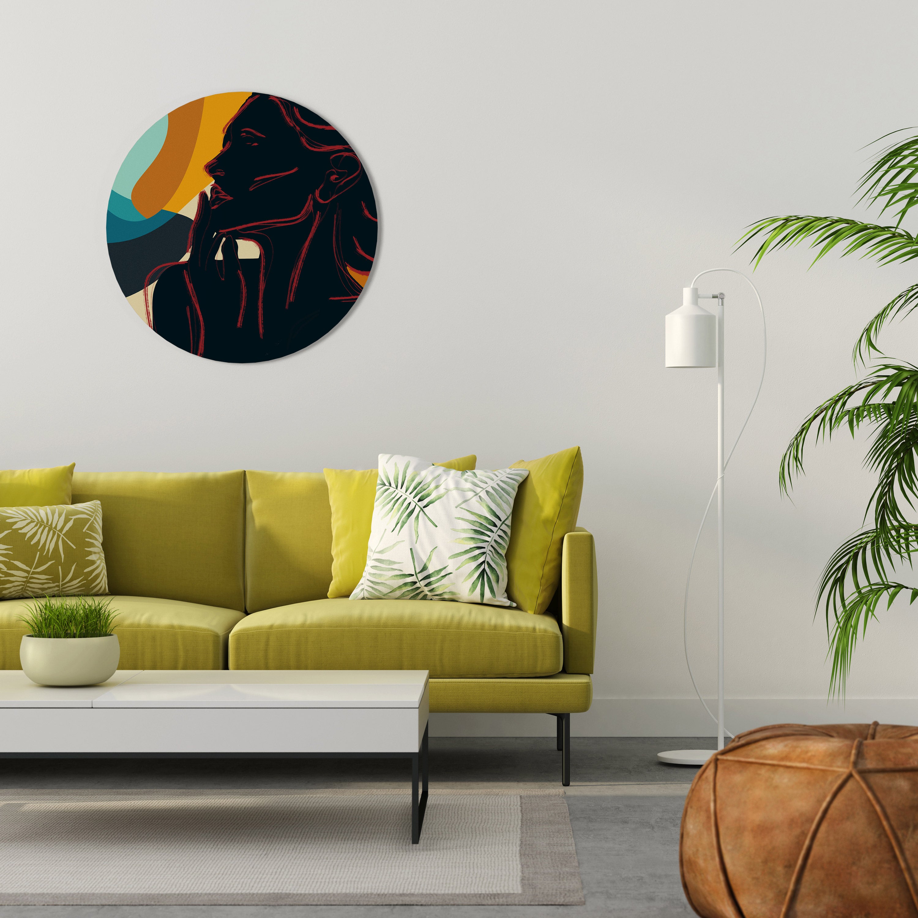 SILHOUETTE SONATA Round Wall Art
