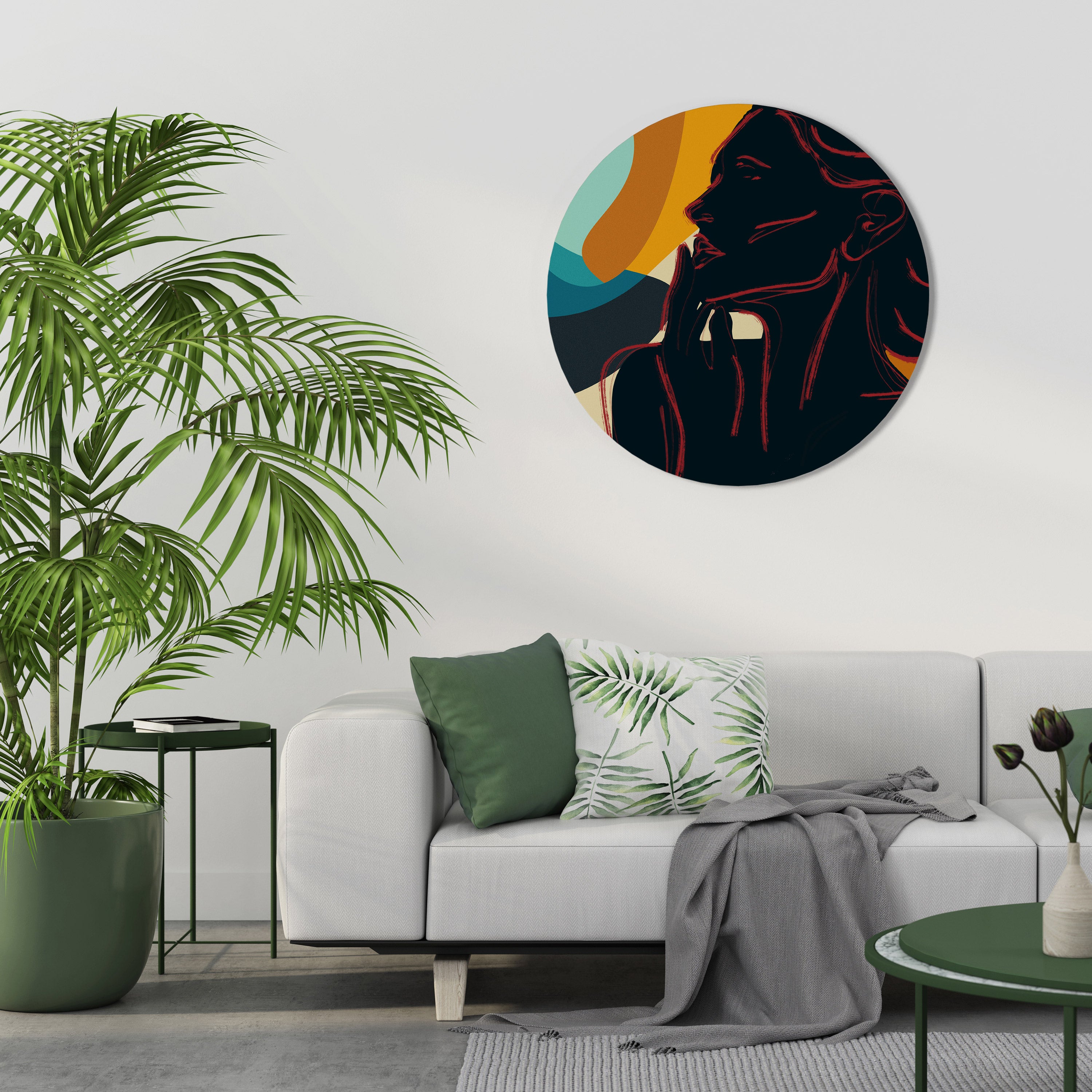 SILHOUETTE SONATA Round Wall Art