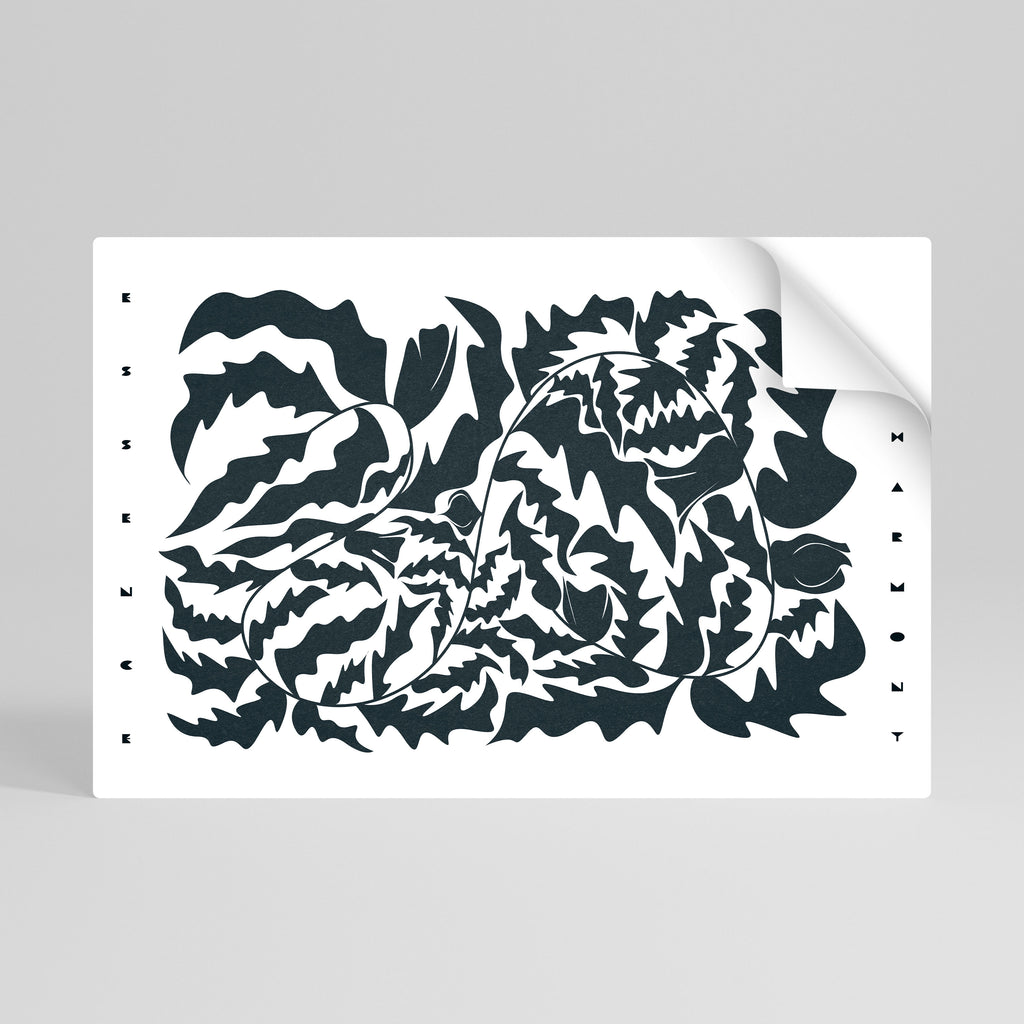 Póster horizontal autoadhesivo ORNAMENTO ETÉREO