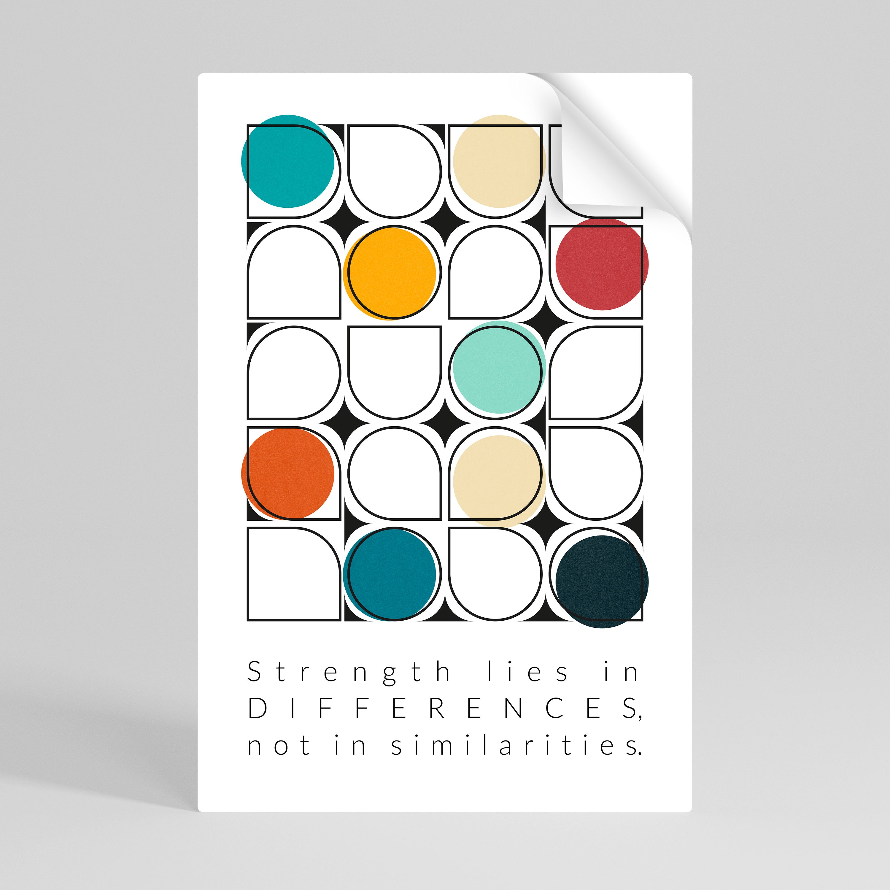 HUE HARMONY Peel and Stick Vertical Poster