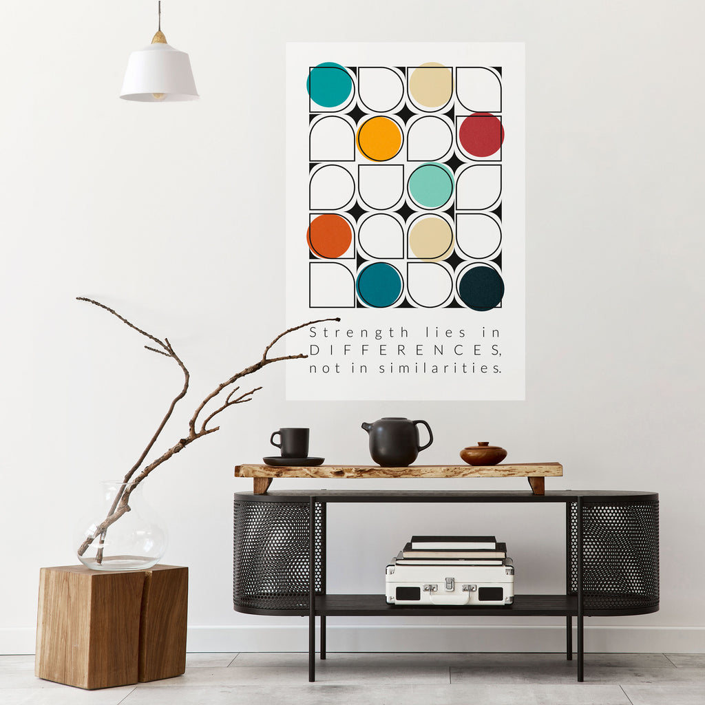 HUE HARMONY Peel and Stick Vertical Poster